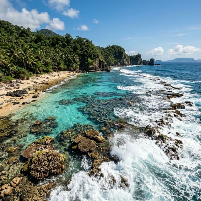 Habitat do Peixe-Pedra em águas rasas