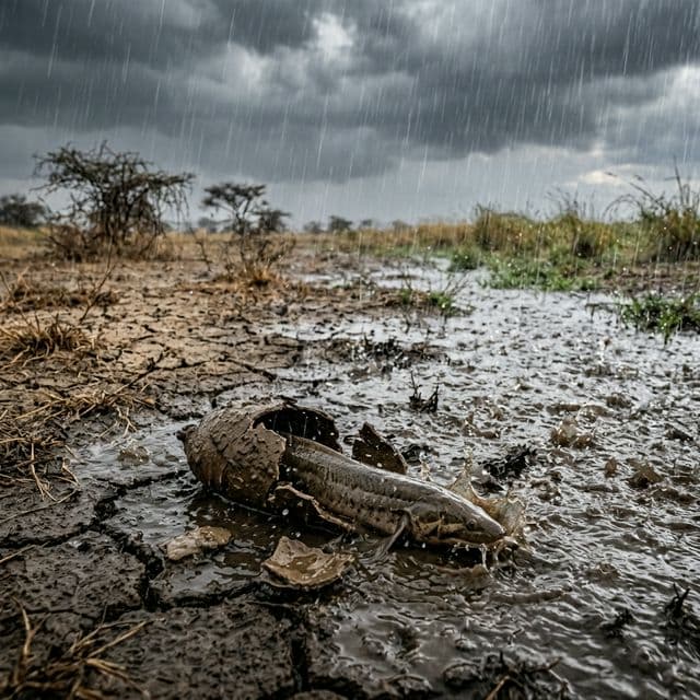 O despertar do Peixe-Pulmonado com a chegada da chuva