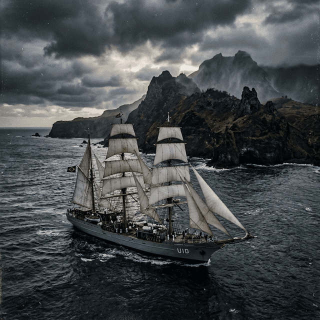 Navio Almirante Saldanha na Ilha da Trindade 1958